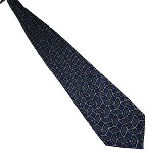 Spencer & Lowe 100% Silk Men’s Necktie Navy Red Teal Geometric Pattern